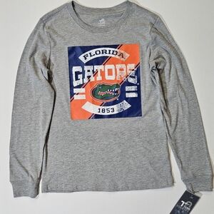 NWT Team Athletics Florida Gators T-Shirt Youth Large 12/14 Grey Orange Logo